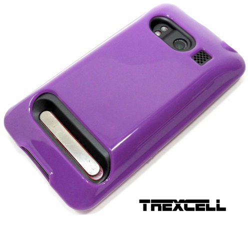 Trexcell Purple TPU Hard Silicone Cover Case for Sprint HTC Evo 4G Extended Battery