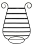EARRING DISPLAY / HOLDER (BLACK METAL) - HARP SHAPE ~ HOLDS OVER 125 PAIRS (jw)