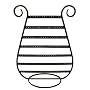 EARRING DISPLAY / HOLDER (BLACK METAL) - HARP SHAPE ~ HOLDS OVER 125 PAIRS OF EARRINGS!