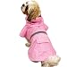 Guardian Gear Vinyl Dog Rain Jacket with Reflective Strip, Medium, Pink