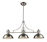 Landmark 66125-3 Chadwick 3-Light Billiard Light, 21-Inch, Satin Nickel