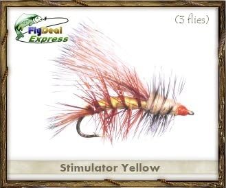 Fly Fishing Flies - Stimulator Yellow - Dry Fly (3-Pack)