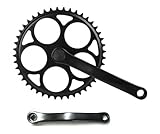 46T Single Speed Crank / Fixie Crankset Black 1/8