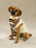 CREAM - SMALL - Cable Knit Varsity Dog Sweater Set