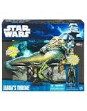 Star Wars 2010 Clone Wars Exclusive Deluxe Figure Battle Pack Jabbas Throne with Oola