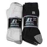 Russell Athletic Men's King Sized Cotton Crew Socks, 3-Pack