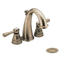 Moen T6123AZ Kingsley Antique Bronze Two-Handle High Arc Bathroom Faucet (Not CA / VT Compliant) (Valve Not Included)