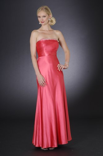 Strapless Satin Evening Dress - Prom Dress, Party, Formal Gown by Sean Collection (70162) Tangerine
