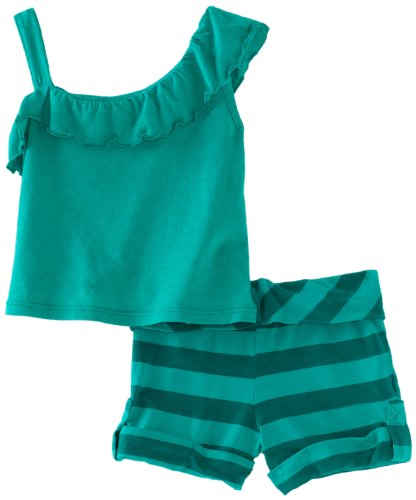 Little Ella Baby-girls Infant Waldo Top With Short, Willow, 12-18 Months