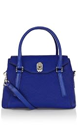 Textured Snake Leather Box Bag