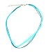 Necklace Cord For Pendants - D21 - 5-Strand Organza and Cord Mixed ~ 17" + 2" Extension Chain ~ Silver Plated Ends ~ Turquoise