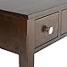 SIMPLIHOME Avalon Writing Desk - 47-Inch Wide Solid Wood Desk in Dark Tobacco Brown, Contemporary Home Office Computer Table for Workspace or Study with 2 Drawers and Flip-Down Keyboard Tray