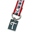 Dog Paw Print Letter T Pet Lover Charming KEYper Keychain