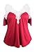 Chase Secret Womens Sexy V-Neck Lace Off Cut Out Shoulder Tops Shirt Red L