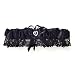 Apparel : Black Lace Trim Garters (3 count)