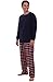 Del Rossa Men's Flannel Pajama Set, Knit Top Cotton Pjs