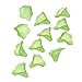 Lucite Trumpet Calla Lily Flower Beads Matte Grass Green 10mm (12)