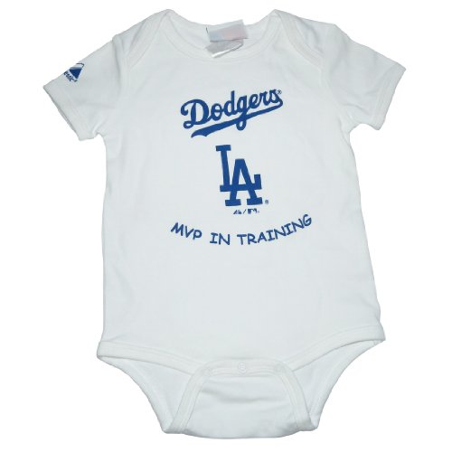 Authentic MLB Los Angeles Dodgers Baby / Infant One-Piece Bodysuit / Romper / Onesie - White (Size: 24)