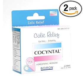 Boiron Homeopathic Medicine Cocyntal for Colic Symptom Relief Single-Use Doses for Infants, 20-Count Boxes (Pack of 2)