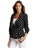 Chaus Women's 3/4 Sleeve Dot Jacket