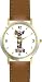 Victory Of Samothrace Nike Statue-Greek-Roman Sculpture - WATCHBUDDY&reg; DELUXE TWO-TONE THEME WATCH - Arabic Numbers - Brown Leather Strap-Size-Children's Size-Small ( Boy's Size & Girl's Size )
