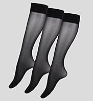 3 Pairs of 40 Denier Opaque Knee Highs