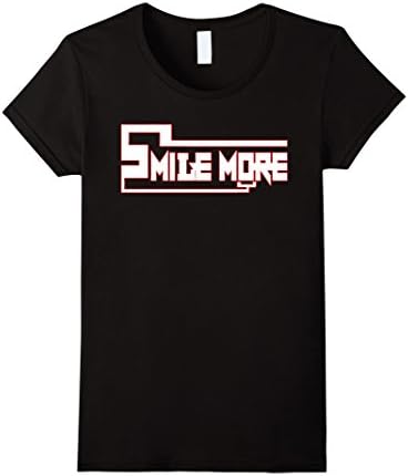 Women's Smile more Tshirt Medium Black