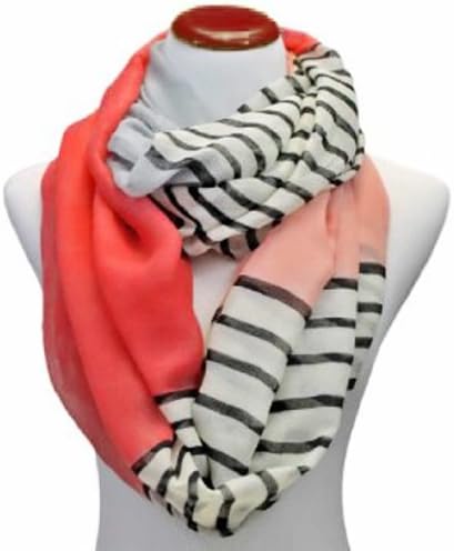 Lightweight Infinity Solid Color & Striped Loop Scarves