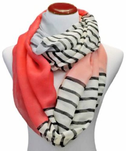 Lightweight Infinity Solid Color & Striped Loop Scarves