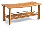Grade A Teak Wood Outdoor Garden Luxurious 42 Estate-size Teak Shower Backless Bench