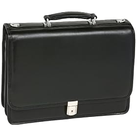 Buy McKleinUSA Bucktown 43545 I Series Full Grain Cashmere Napa Leather Double Compartment Briefcase... by McKlein