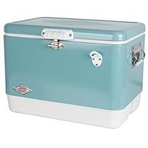 Coleman 54 quart Vintage Steel Belted Cooler, Turquoise
