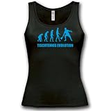 TISCH TENNIS EVOLUTION - Damen Tank Top Shirt Schwarz / Blau Gr. XL
