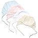 Kid U Not Baby Soft Cotton Knit Bonnet Hat (Pilot Cap) (1 (0-3 Months), White)