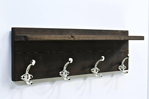 Handmade Wall Mounted Coat Rack Rustic Wooden Hallway Entryway Organizer