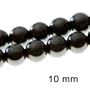 20 perles h�matite de cr�ation collier bracelet shamballa tib�tain - Noir / 10 mm