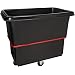 Rubbermaid Commercial 4712 MDPE 77.1-Gallon Heavy-Duty Waste Cube Truck with Caster, Rectangular, 28" Width x 43-1/4" Depth x 33-7/8" Height, Black