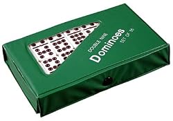 Double 9 Dominoes with Spinners in Vinyl Carry Case - 55 tiles