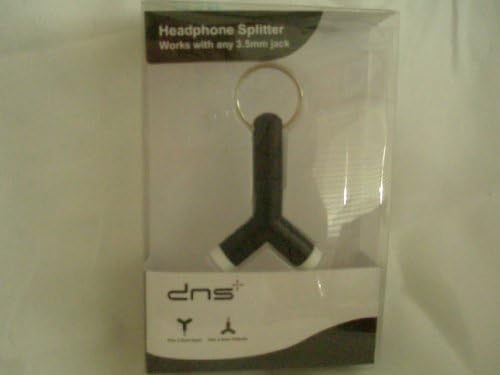 D N S head phone spllitter work with any 3.5 mm jack One input two output ket ring provides easy accessibility and caps provide protection the color is pink