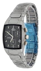 Oniss Men's Oasis Black Tungsten Chronograph with Faceted Crystal Watch Model ON-675-1