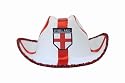 1 x St George Cross England Cowboy Hat World Cup 2010