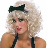 Adult Accessories Costumes Wigs Womens Short Curly Blonde Madonna Material Girl Wig Costume Theme Party Accessory