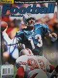 Signed Marino, Dan (Miami Dolphins) Beckett Football Card Monthly Magazine 4/2001