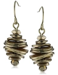 Kenneth Cole New York Gold-Tone Disk Stack Drop Earrings
