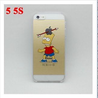 Ultrathin Hard Cover for Iphone 5s 5 Case the Homer Simpson Simpsons Gasp Logo Transparent Clear Capa for Apple Iphone Case (energetic boy)
