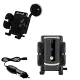 Motorola W375 Flexible Auto Windshield Holder with Car Charger - Uses Gomadic TipExchange