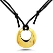 Gold Plated Crescent Stainless Steel Necklace 16-18 Inches