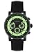 Fossil Gents Dress, SS Case, Black Leather Strap, Green Dial FS4422