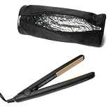 Travel Hair Straightener in Black with Free Heat Resistant Travel Pouch
