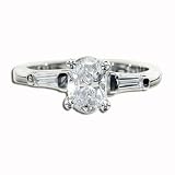 1.20 CT E VVS/VS2 OVAL DIAMOND RING CERTIFIED 18K
